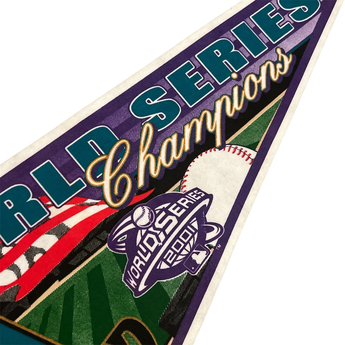 Vintage Arizona Diamondbacks 2001 World Series Champions Pennant