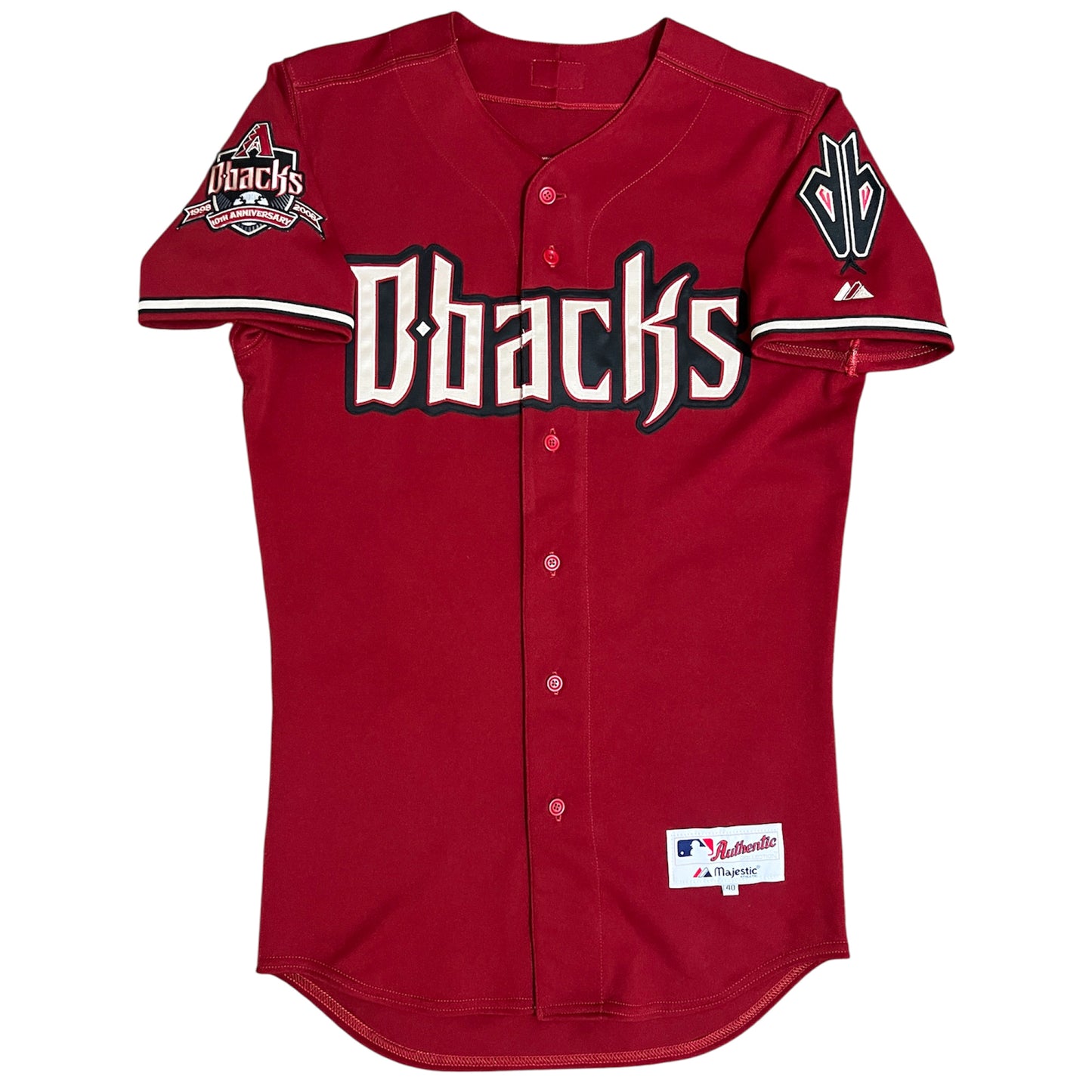 Authentic 2008 Arizona Diamondbacks Justin Upton 10th Anniversary Jersey - 40/S