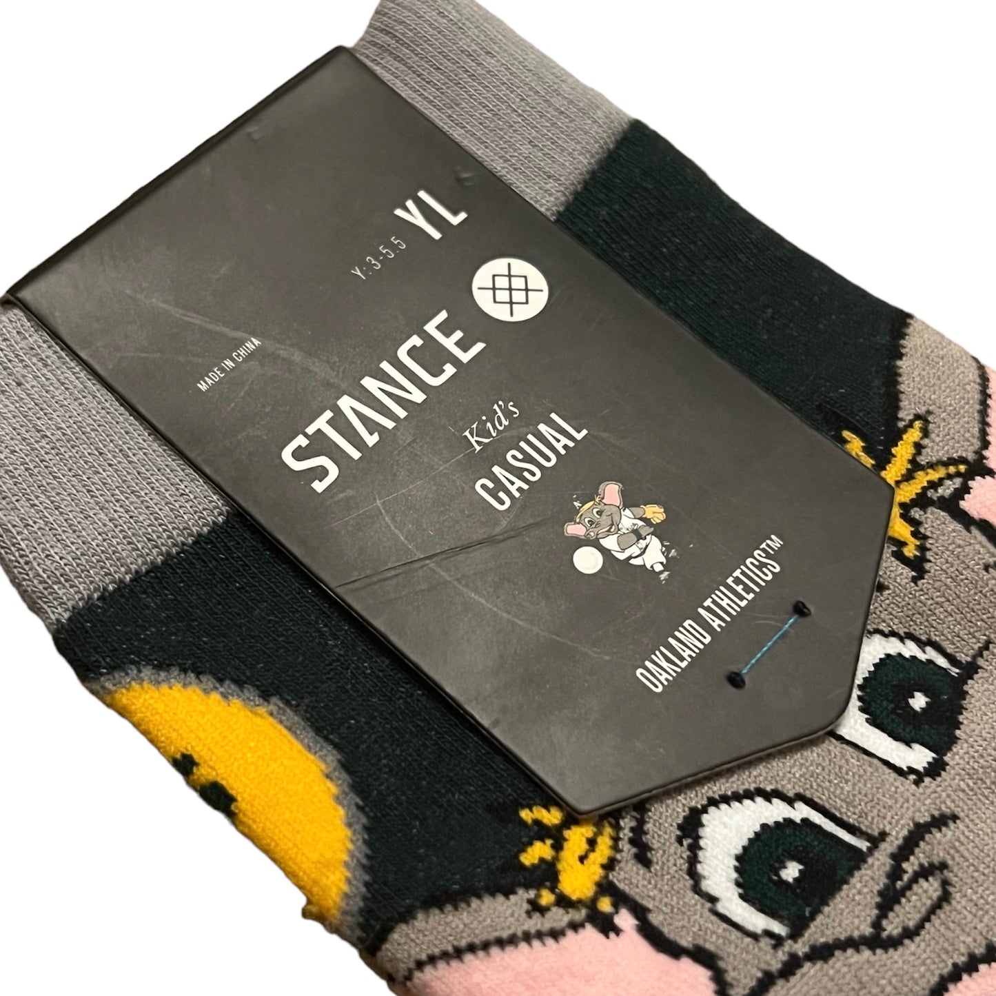 Oakland A’s Stomper Mascot Stance Socks - YL