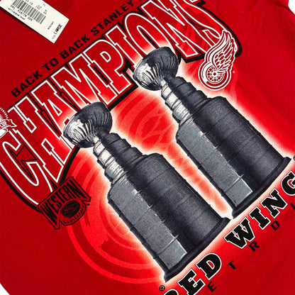 1998 Detroit Red Wings Back to Back Stanley Cup Champs Shirt - L