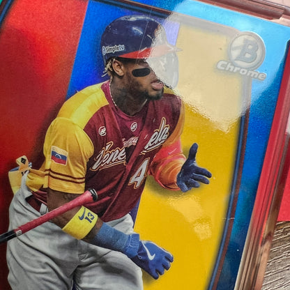 Ronald Acuña Jr 2023 Bowman Chrome /75 Blue Refractor WBC Venezuela