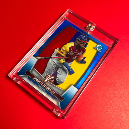 Ronald Acuña Jr 2023 Bowman Chrome /75 Blue Refractor WBC Venezuela