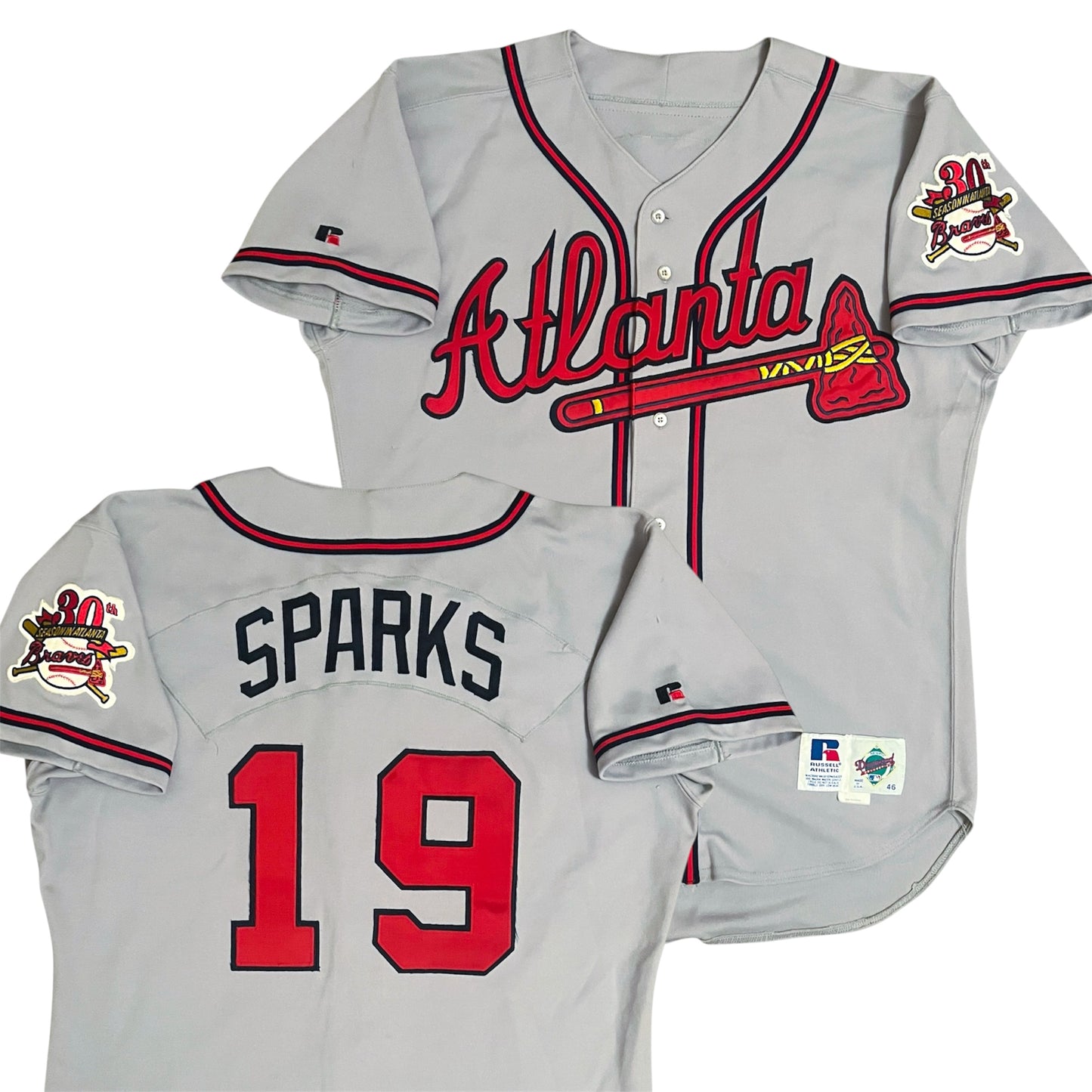 Vintage Team Issued Atlanta Braves 30th Annivesary Jersey - 46