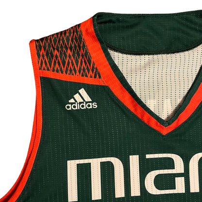 2015 Miami Hurricanes Basketball Sample Adidas Jersey - L