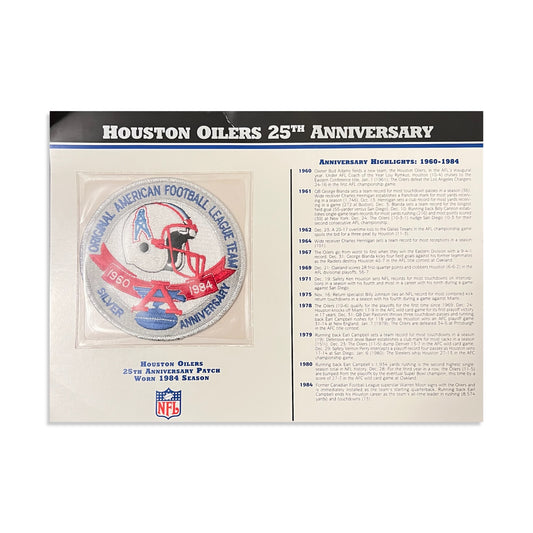 Vintage Houston Oilers 25th Anniversary Authentic Patch