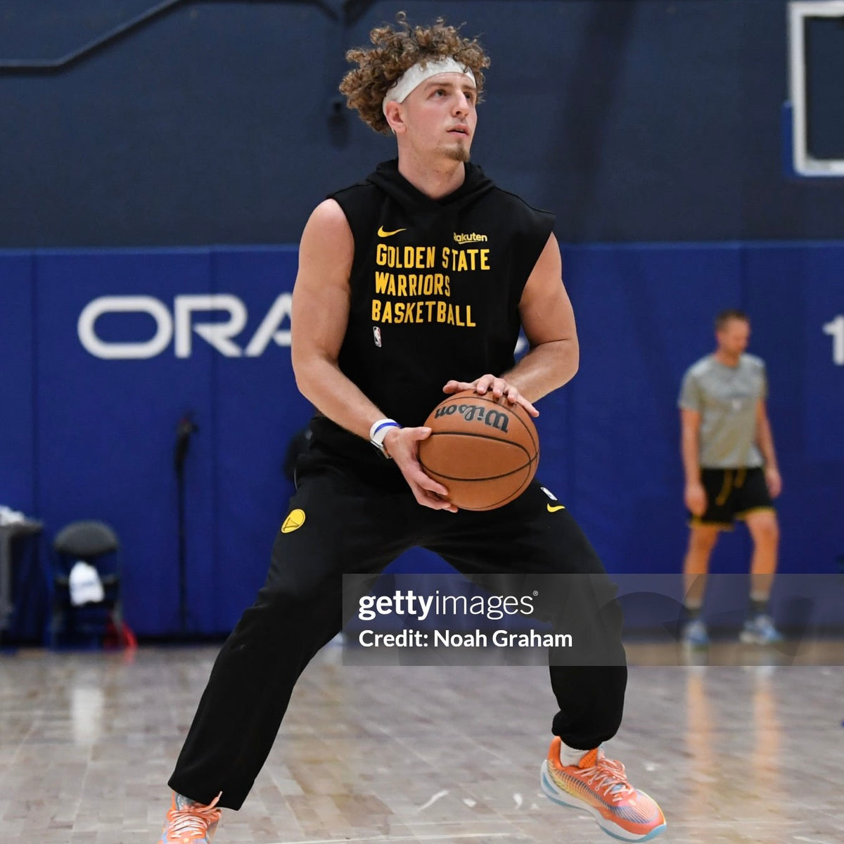 Team Issued Golden State Warriors #2 Brandin Podzsiemski Warm Up Pants - L