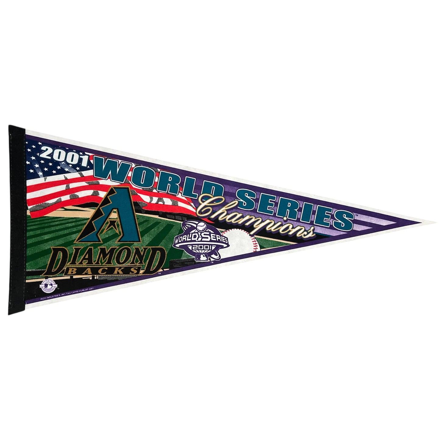 Vintage Arizona Diamondbacks 2001 World Series Champions Pennant