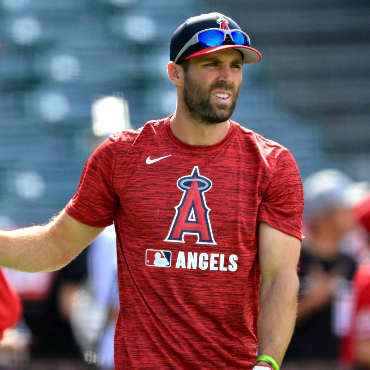 Team Issued Los Angeles Angels Reid Detmers #48 Training Shirt - L