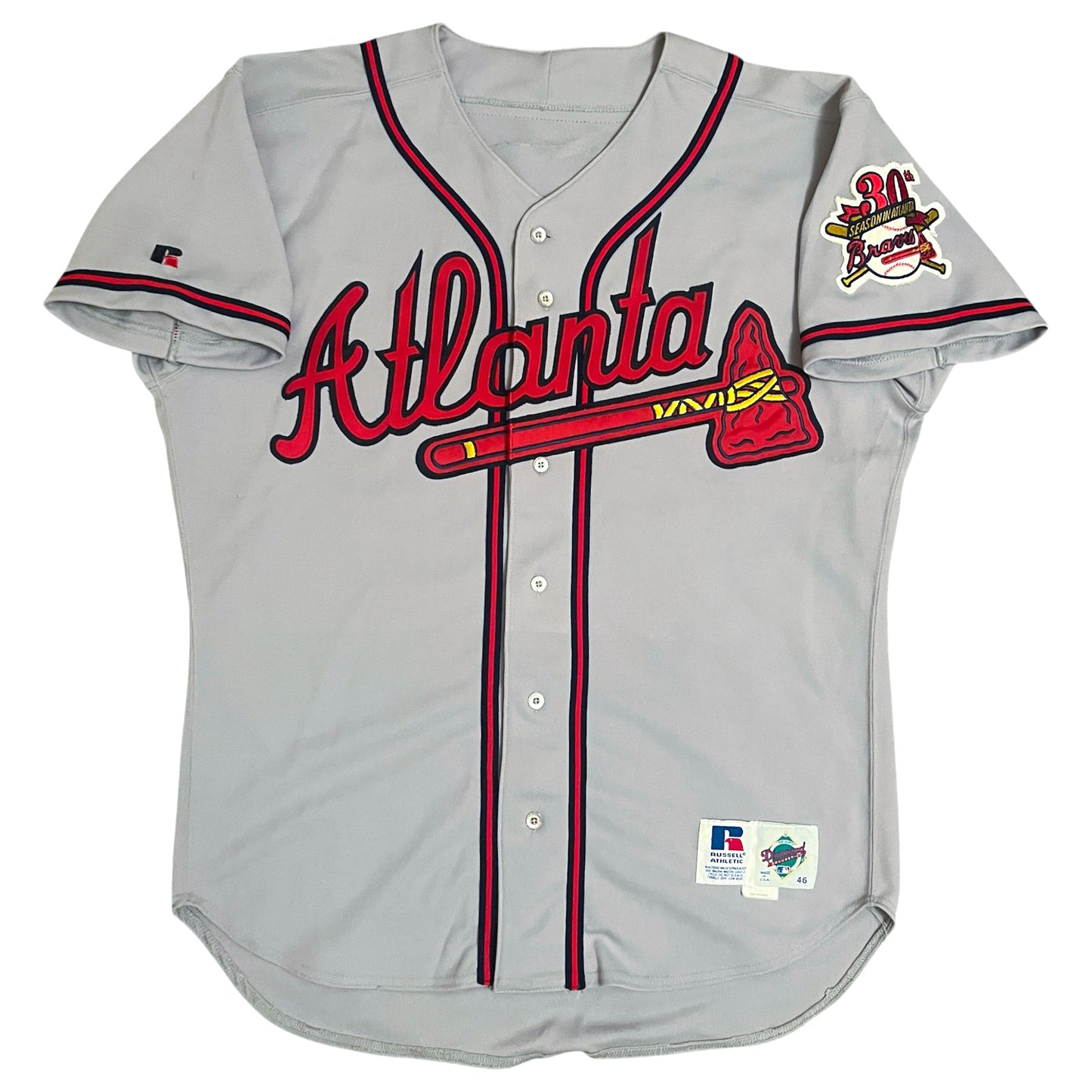 Vintage Team Issued Atlanta Braves 30th Annivesary Jersey - 46