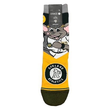 Oakland A’s Stomper Mascot Stance Socks - YL