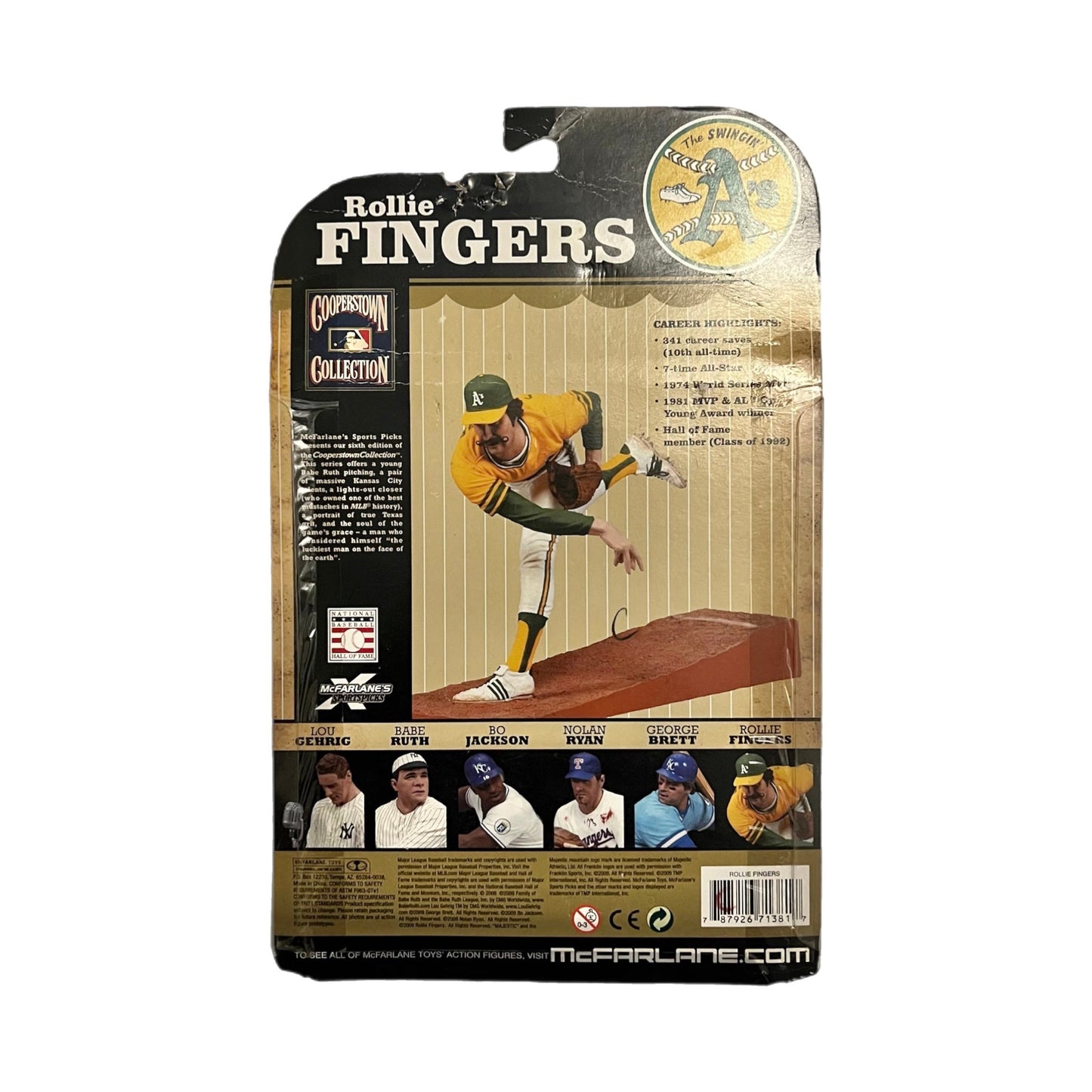Signed Rollie Fingers Hall of Fame Photo & Figure