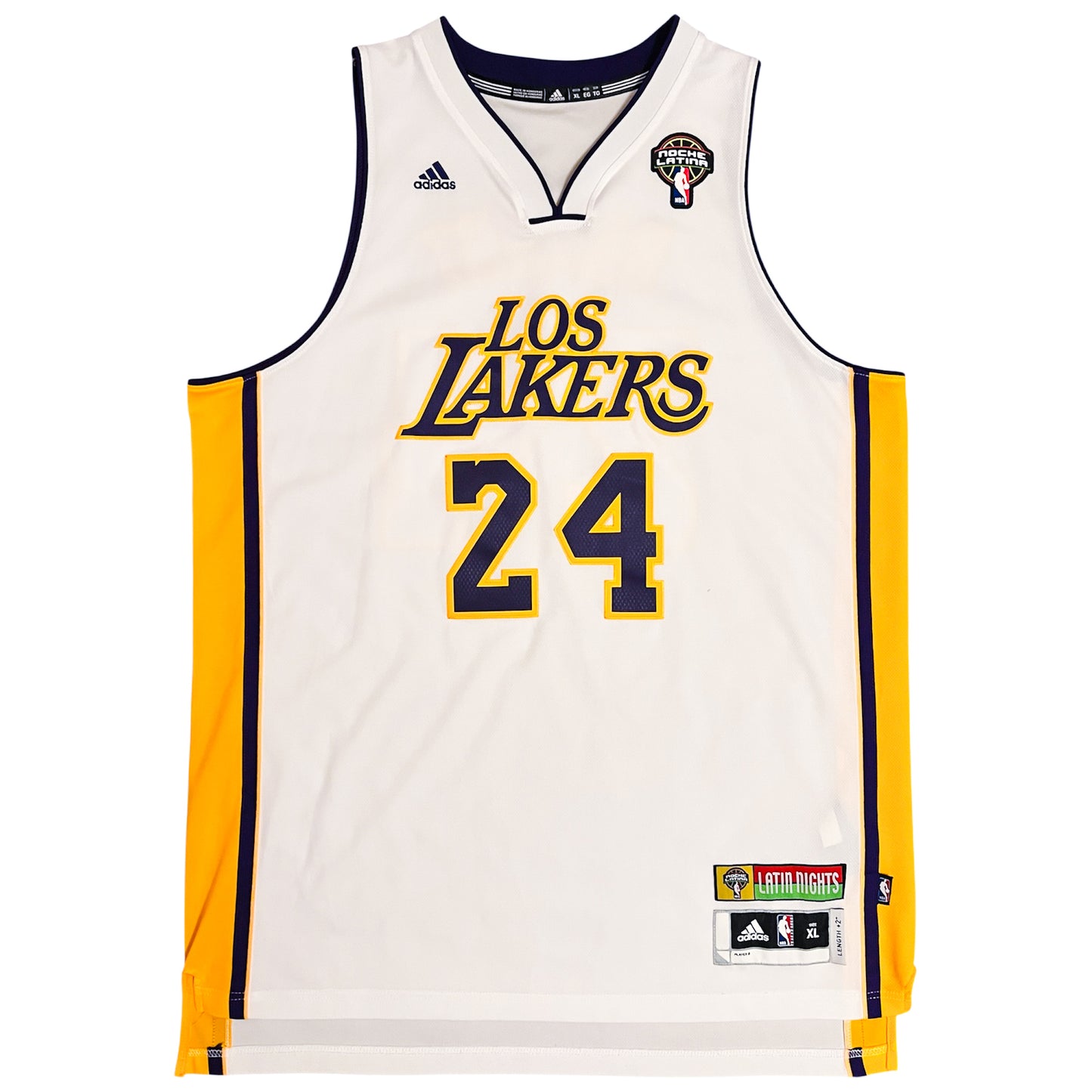 Vintage Kobe Bryant Los Angeles Lakers Noche Latina Authentic Jersey - XL