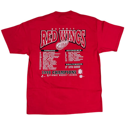 1998 Detroit Red Wings Back to Back Stanley Cup Champs Shirt - L