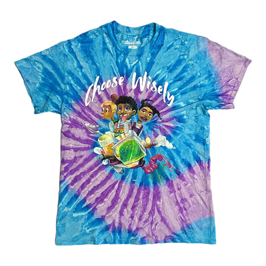 J. Cole 2018 K.O.D Tour Choose Wisely Tie Dye Shirt - M