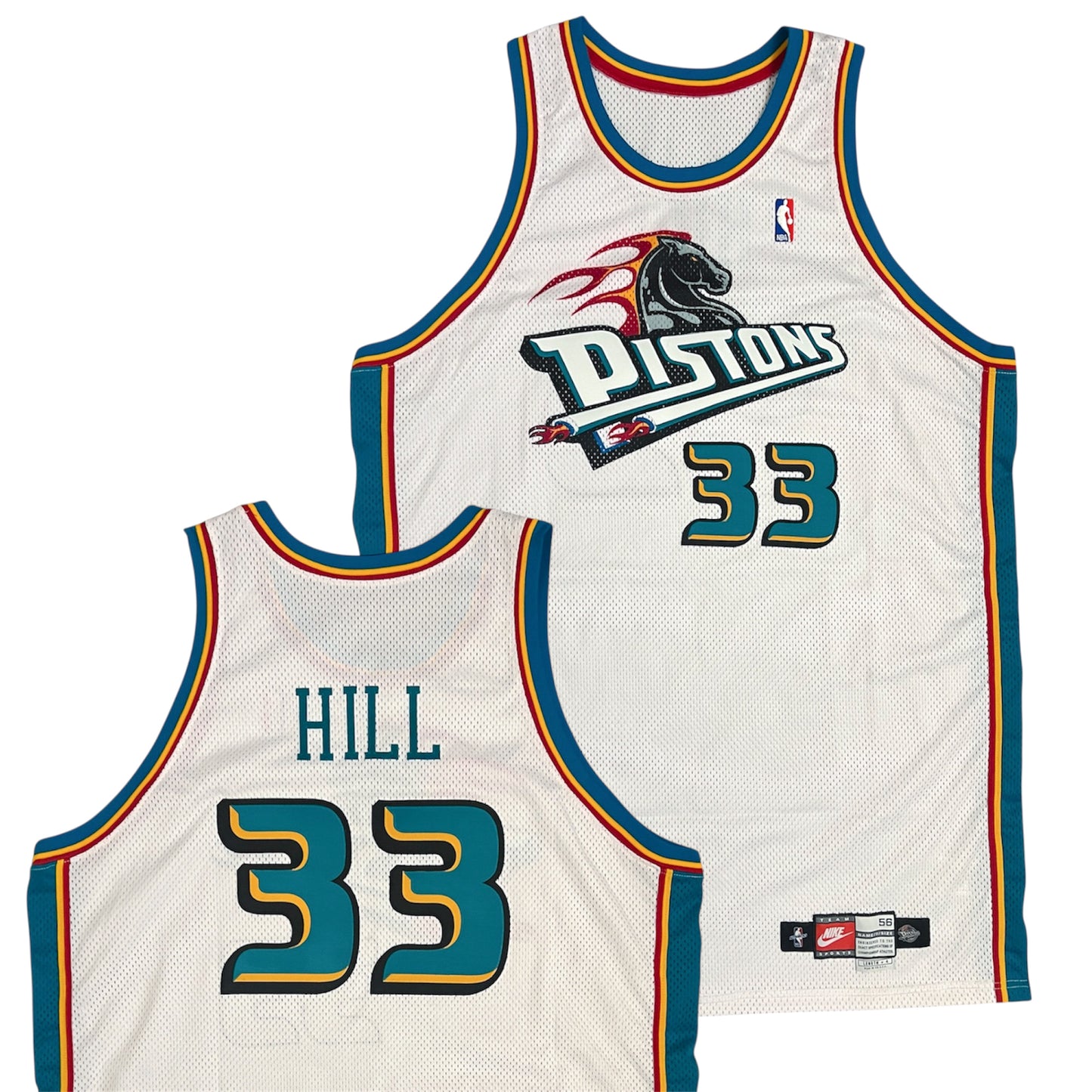 Authentic 1998-99 Grant Hill Detroit Pistons Jersey - 56