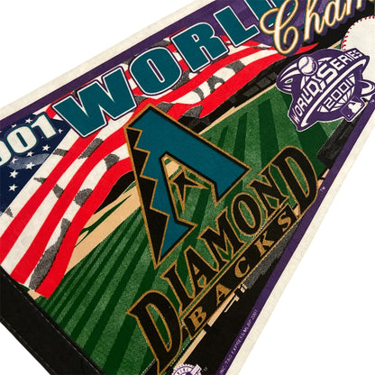 Vintage Arizona Diamondbacks 2001 World Series Champions Pennant