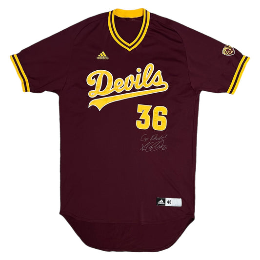 Signed Kole Calhoun Arizona State Authentic Team Issued Jersey - 46