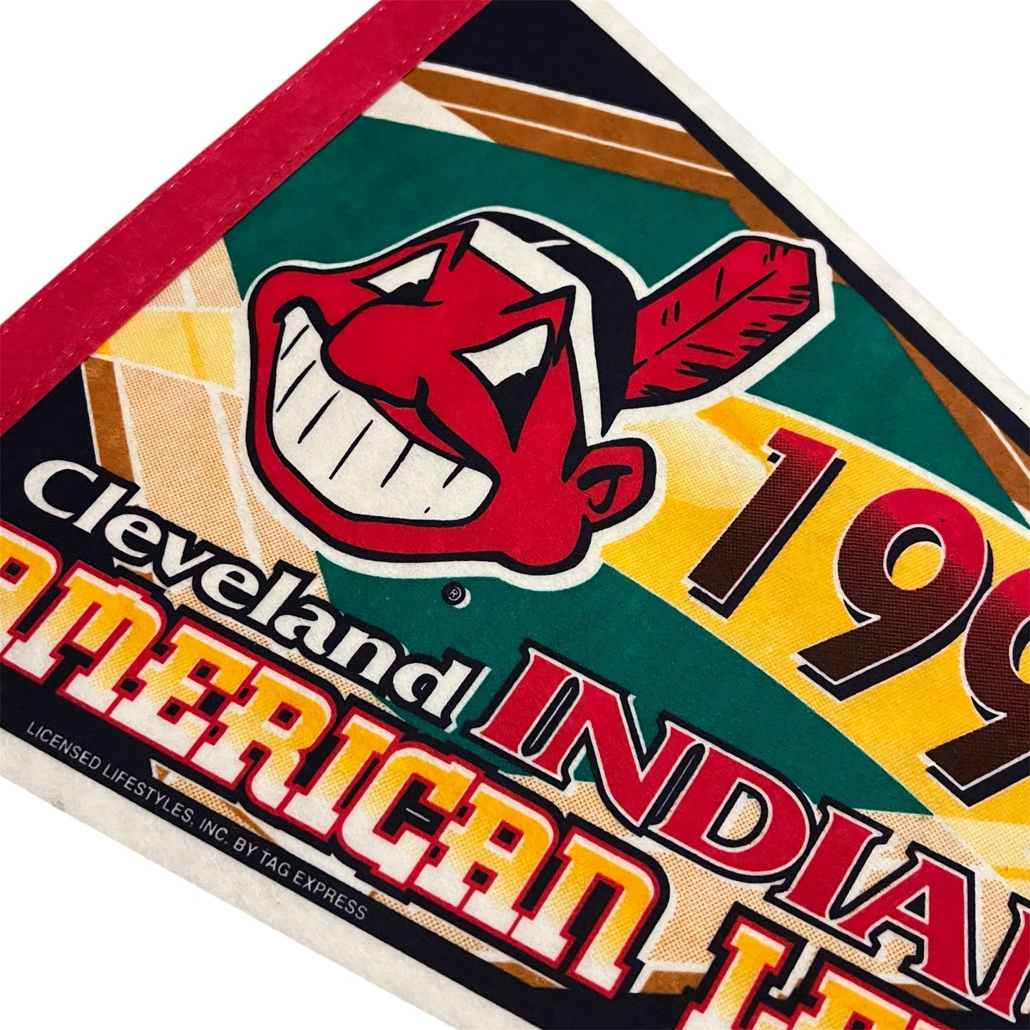 Vintage 1997 AL Champs Cleveland Guardians Pennant