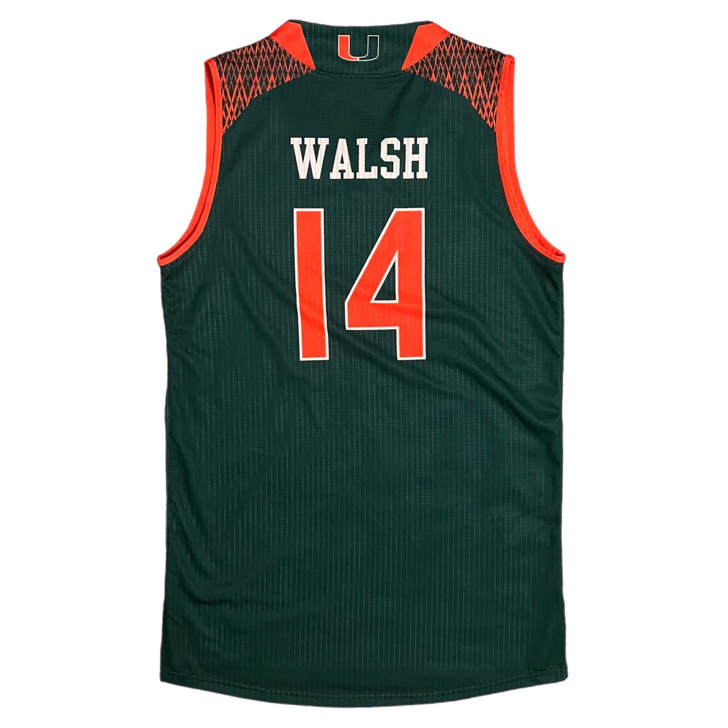 2015 Miami Hurricanes Basketball Sample Adidas Jersey - L