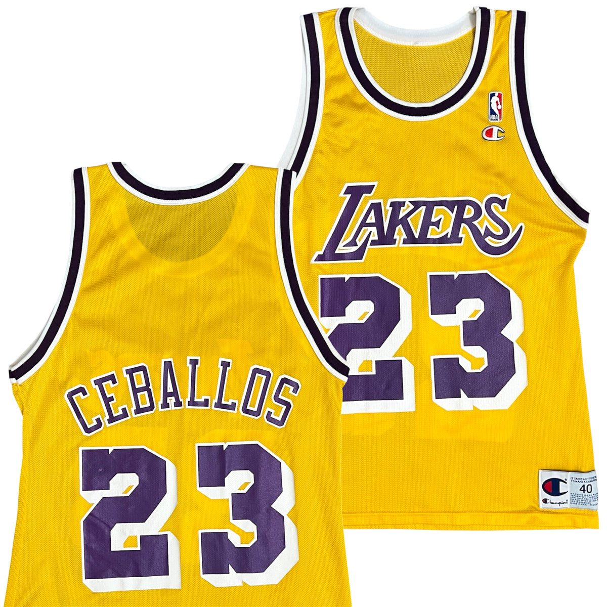 Vintage Cedric Ceballos Los Angeles Lakers Champion Jersey - 40/S