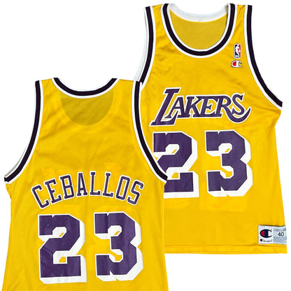 Vintage Cedric Ceballos Los Angeles Lakers Champion Jersey - 40/S