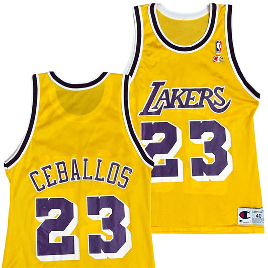 Vintage Cedric Ceballos Los Angeles Lakers Champion Jersey - 40/S