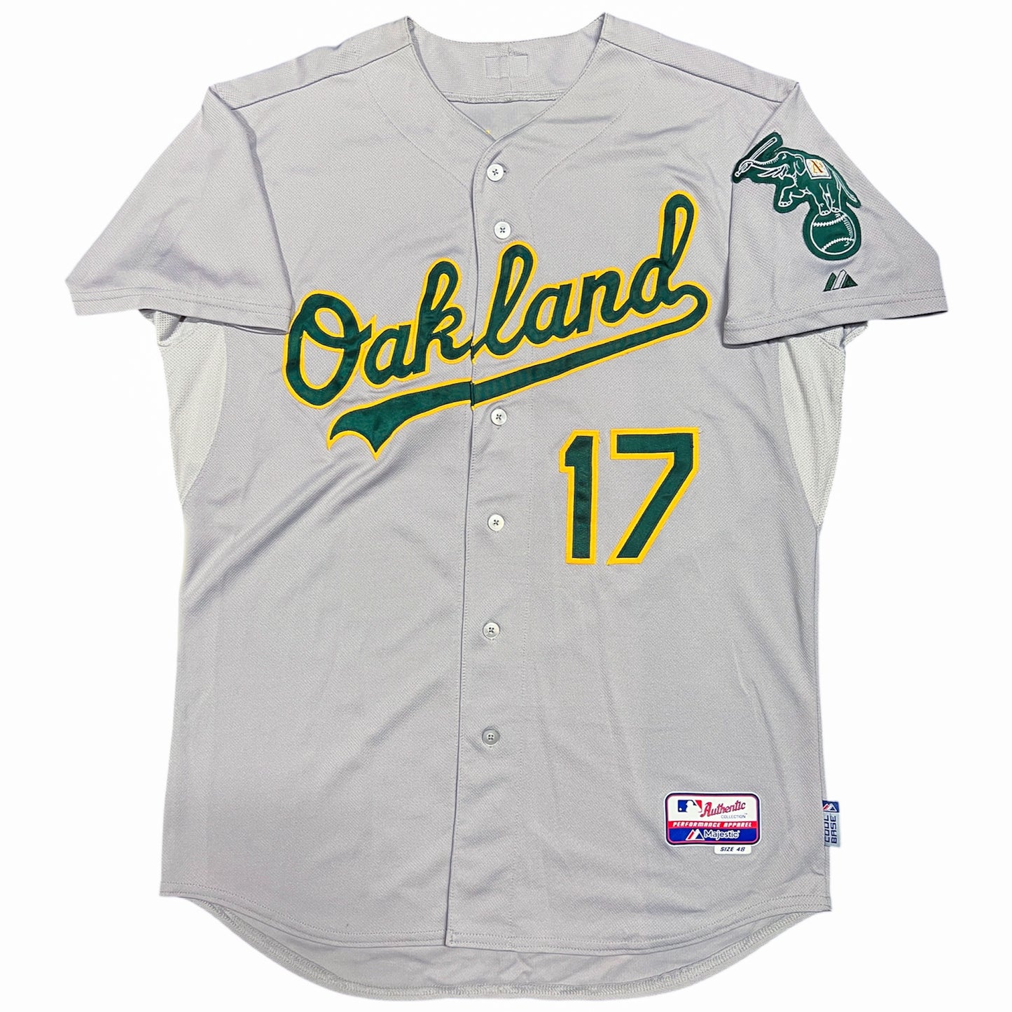 Team Issued Oakland Athletics Road Jersey - 48/XL
