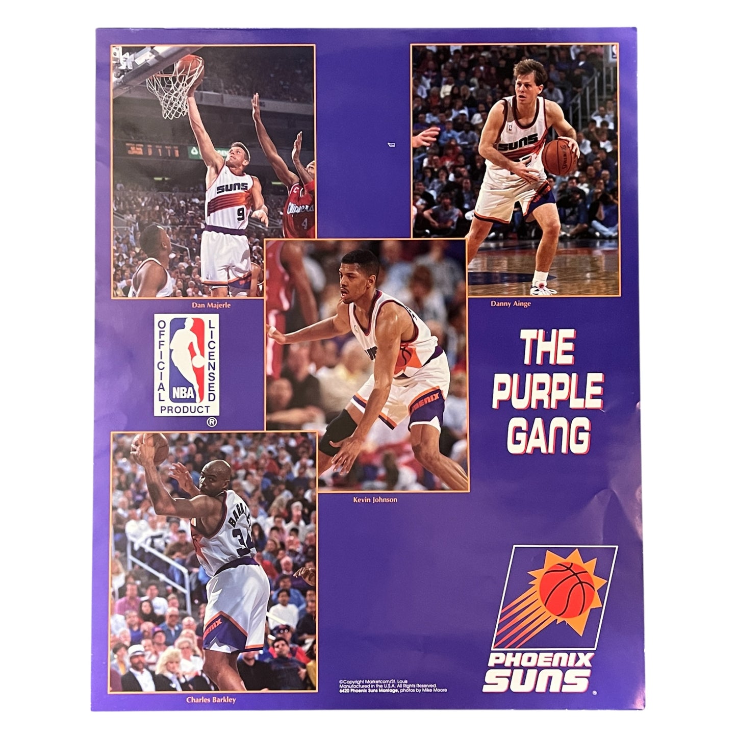 Vintage Phoenix Suns The Purple Gang NBA 16x20 Poster