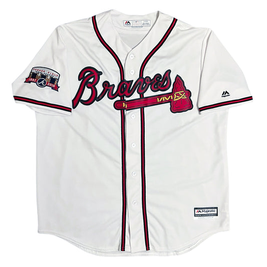 Atlanta Braves Julio Teherán Turner Field Final Season Authentic Jersey - XL