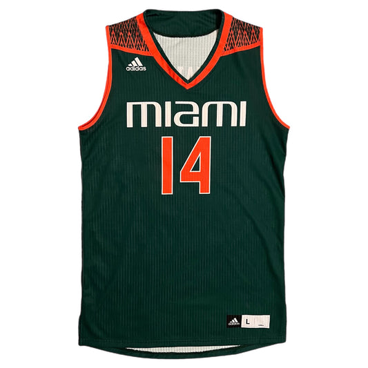 2015 Miami Hurricanes Basketball Sample Adidas Jersey - L