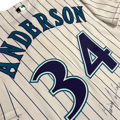 2001 Game Used Brian Anderson Signed Arizona Diamondbacks Jersey - 44/L