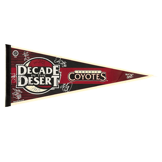 Signed Phoenix Coyotes Decade in the Desert Pennant