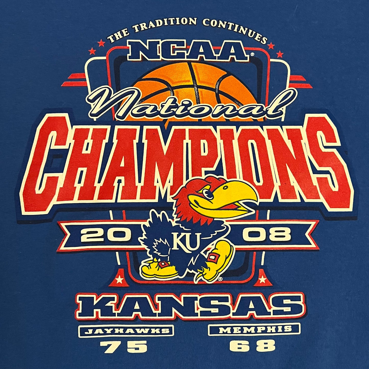 Kansas Jayhawks 2008 National Champs Shirt - L