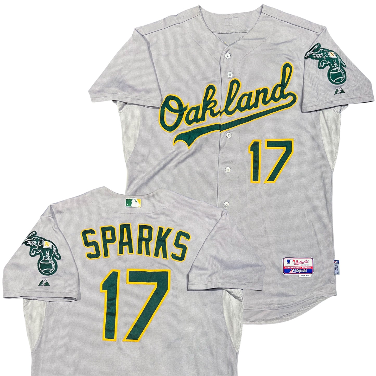 Team Issued Oakland Athletics Road Jersey - 48/XL