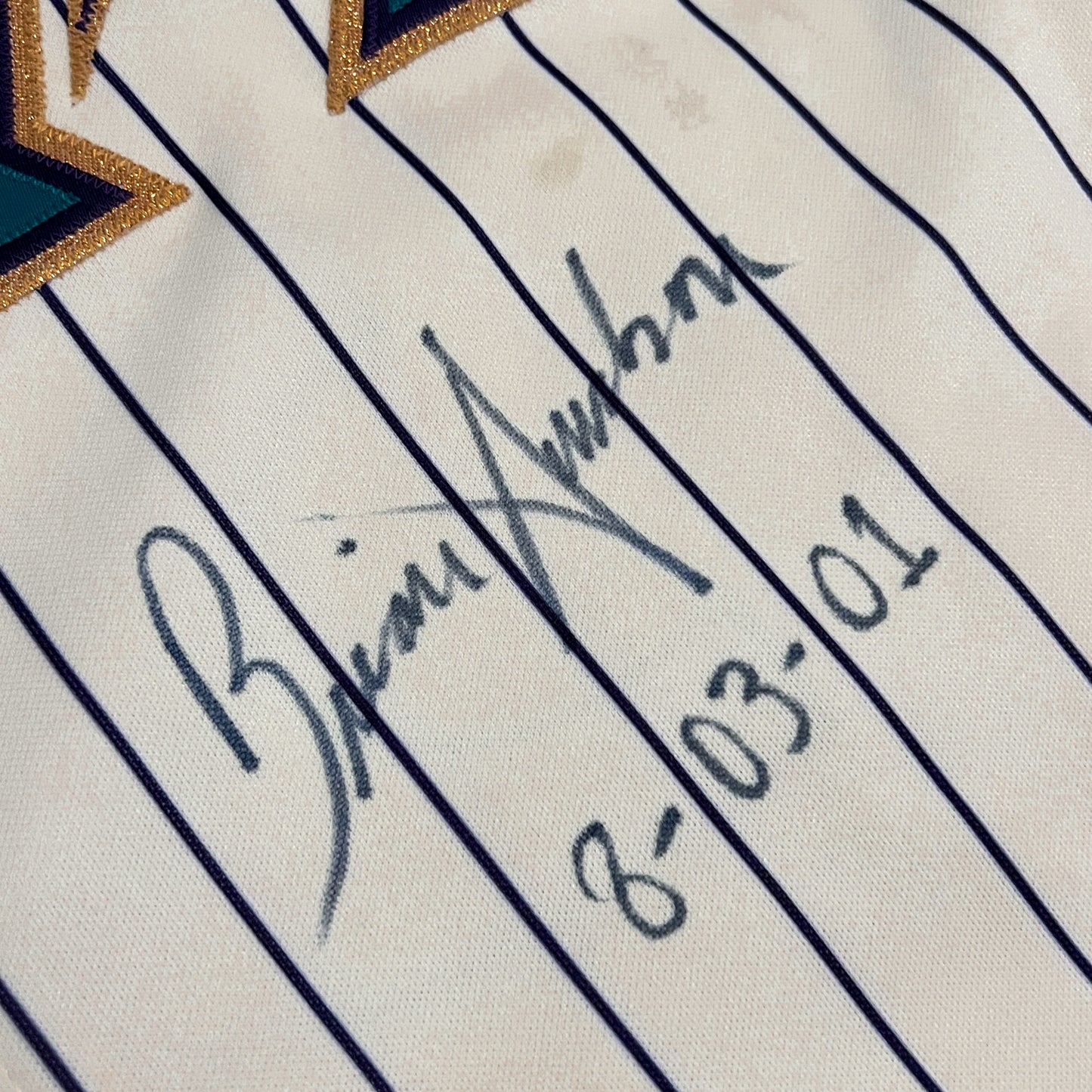 2001 Game Used Brian Anderson Signed Arizona Diamondbacks Jersey - 44/L