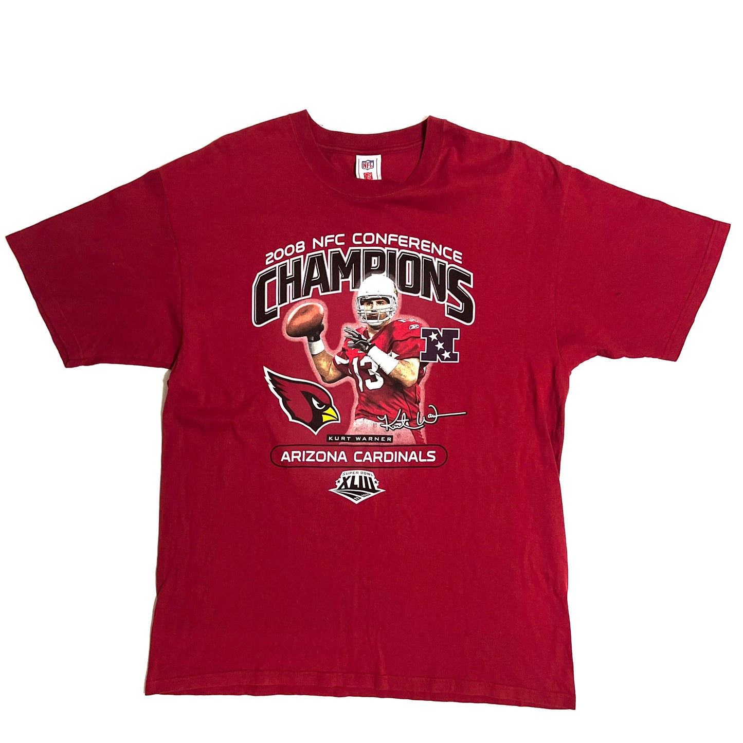 Kurt Warner Arizona Cardinals 2008 NFC Champions - XL