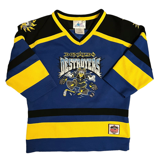 Vintage Donald’s Destroyers Disneyland Resort Hockey Jersey - YS