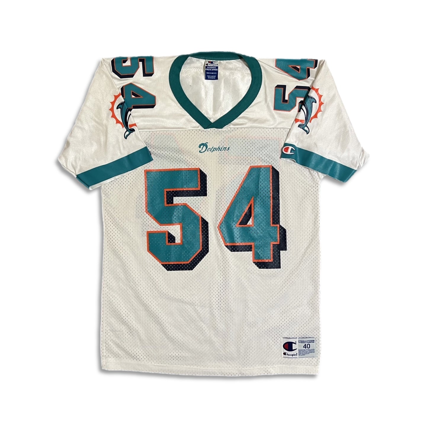 Vintage Zach Thomas Miami Dolphins Jersey Extra Large White Green