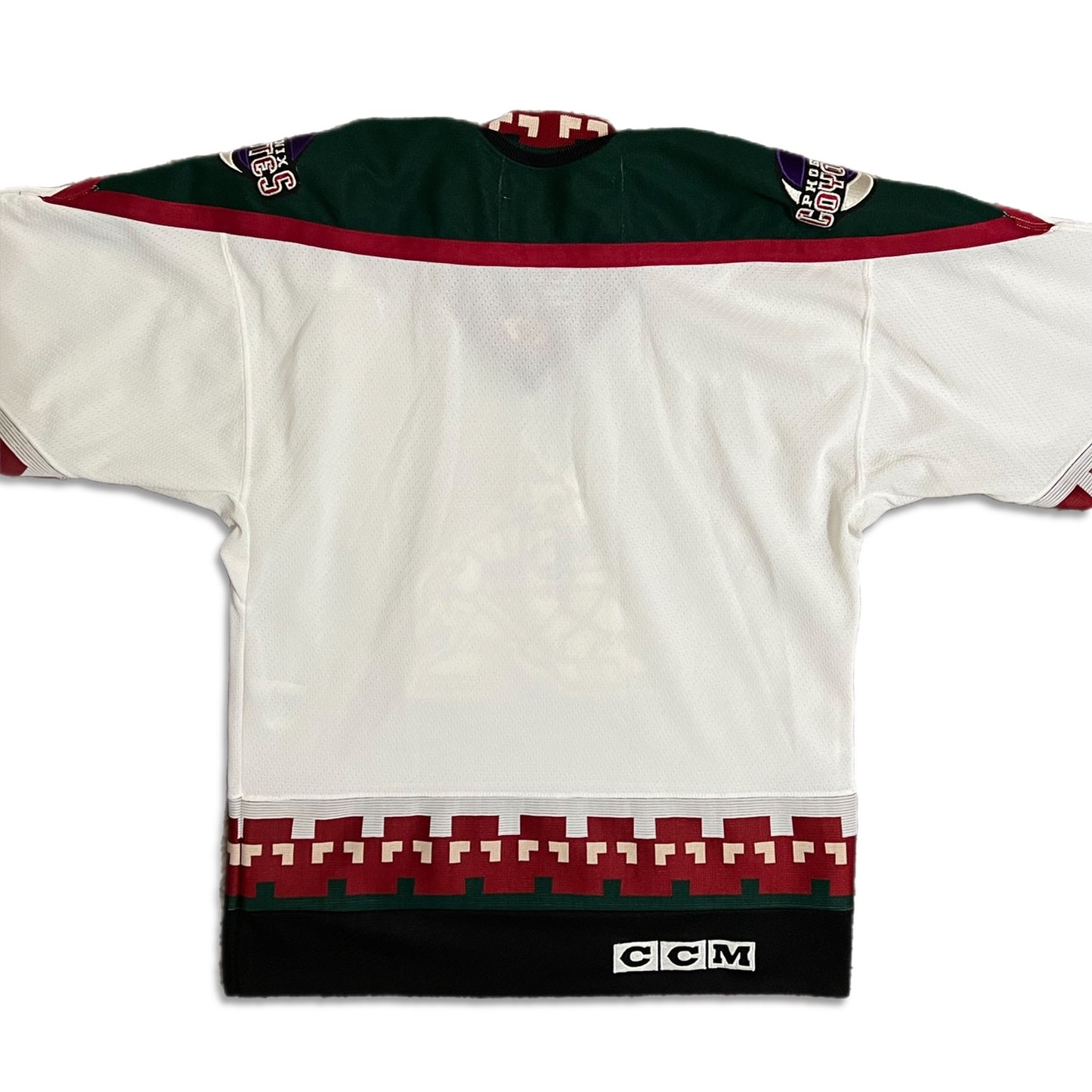 Vintage Phoenix Coyotes White Kachina Road CCM Jersey -YL/XL