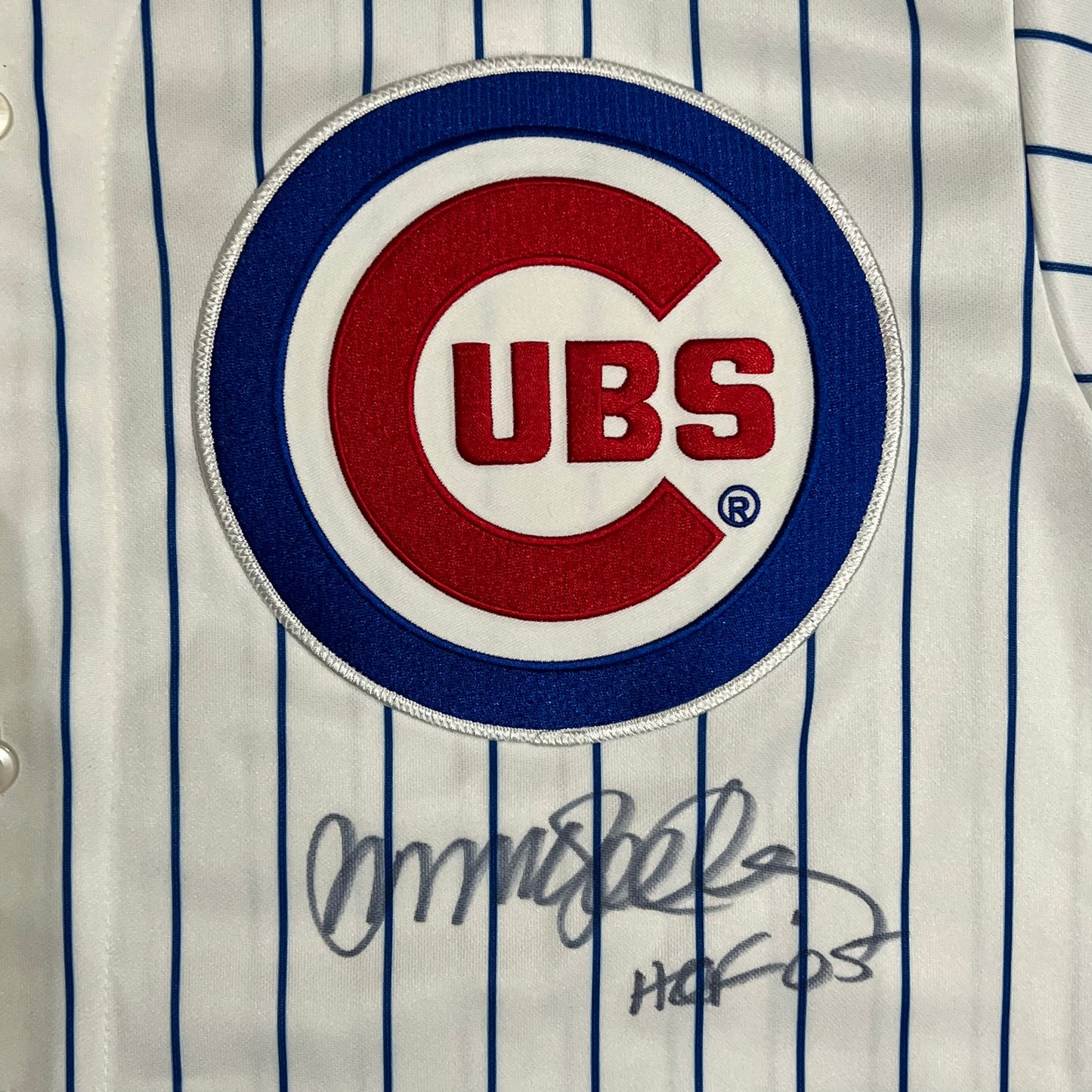 Authenticated Ryne Sandberg Chicago Cubs MLB Hall of Famer Majestic Jersey with COA - XL