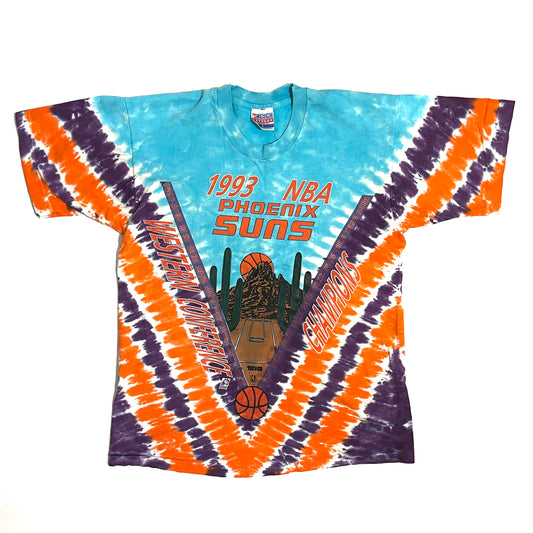 Vintage 1993 Phoenix Suns Western Conference Champs Tie Dye Shirt - L