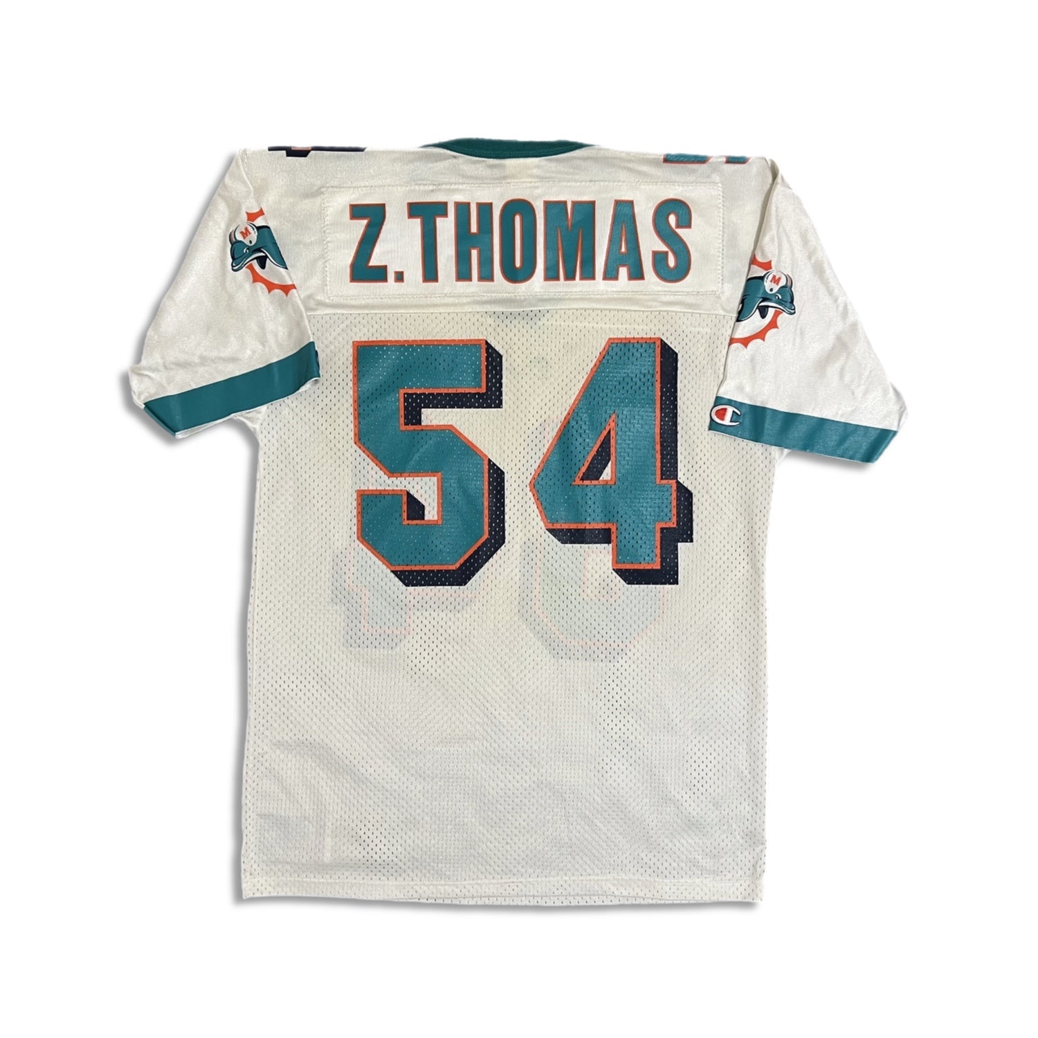 Vintage Zach Thomas Miami Dolphins Jersey Extra Large White Green