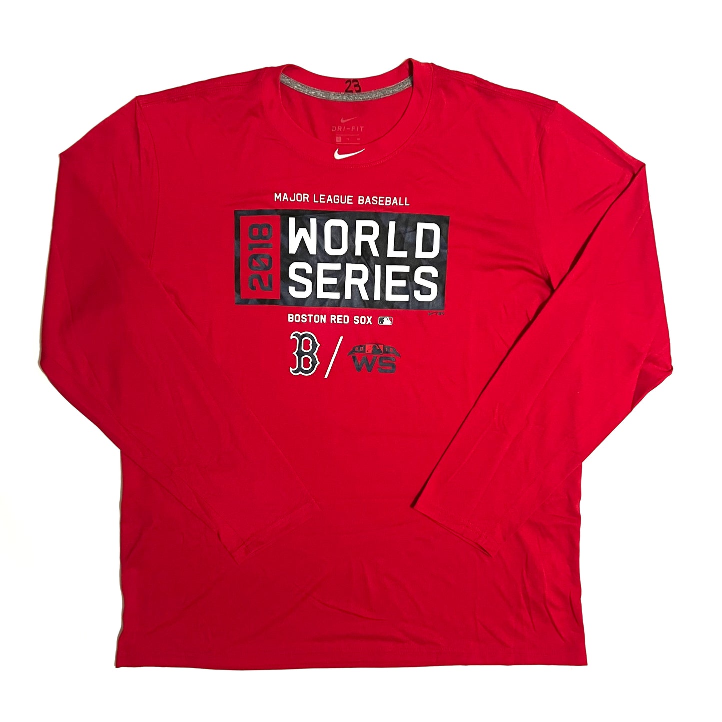 2018 Player Issued #23 Boston Red Sox World Series Long Sleeve - XL