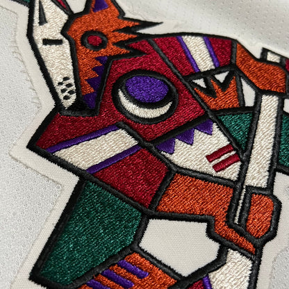 Vintage Phoenix Coyotes White Kachina Road CCM Jersey -YL/XL