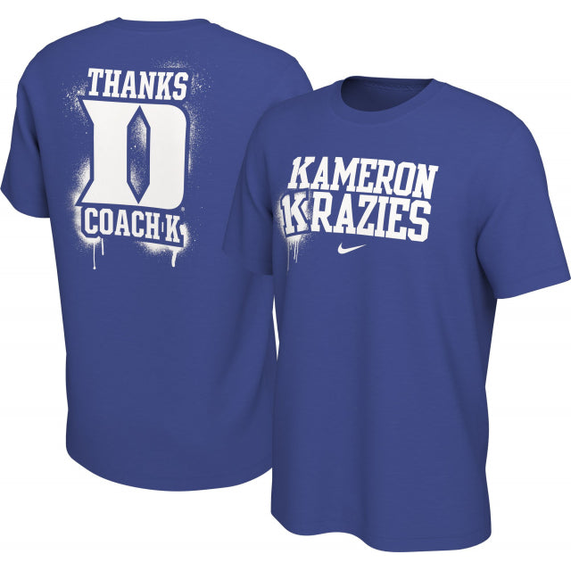 Duke Blue Devils 'Kameron Krazies' Coach K Retirement Nike Shirt - L