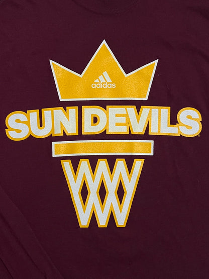 Arizona State Adidas Basketball Long Sleeve Ultimate Tee - L