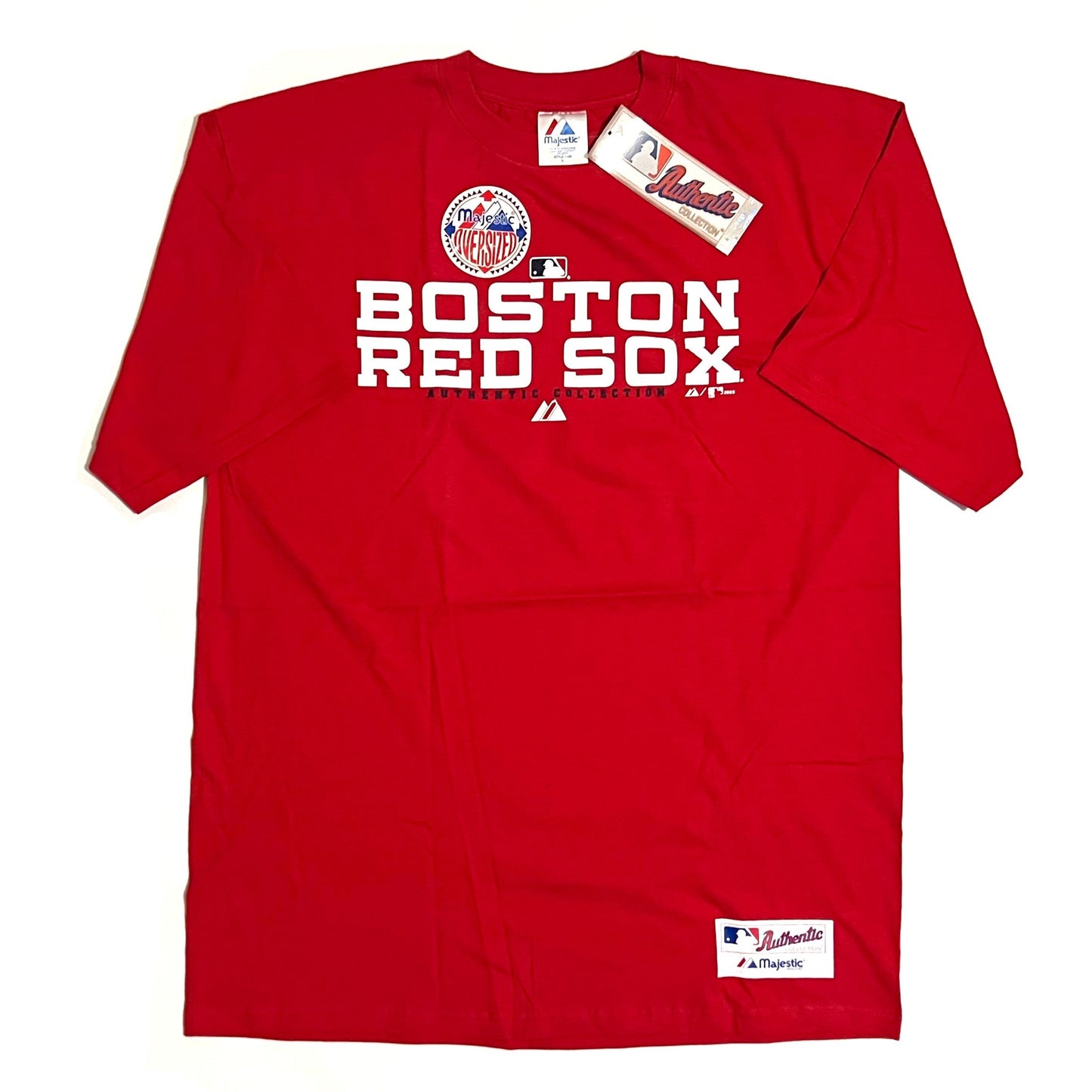 2005 Boston Red Sox Majestic Authentic Collection Oversized Shirt - L