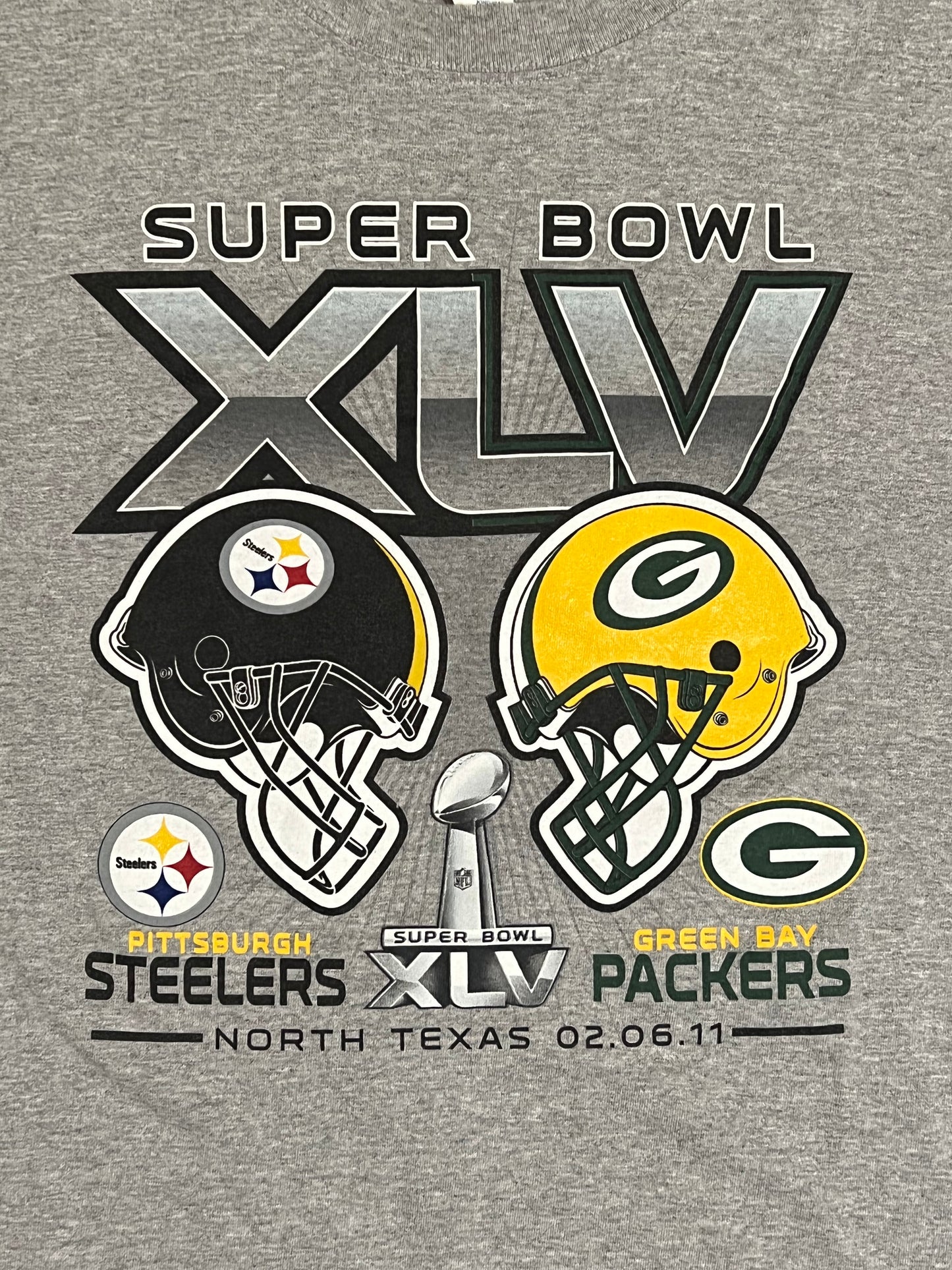 Super Bowl XLV Steelers vs Packers Shirt - XL