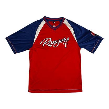 MLB Texas Rangers Prince Fielder Blue Jersey 84 Shirt Mens L Majestic