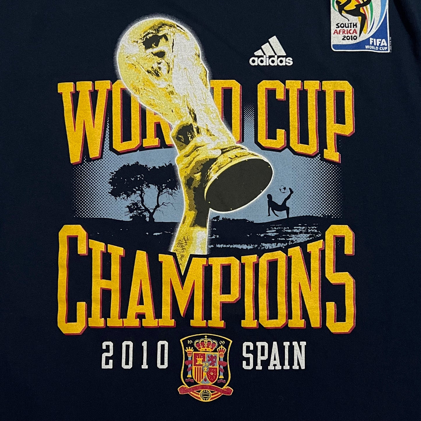 2010 Spain FIFA World Cup Champions Adidas Shirt - XL